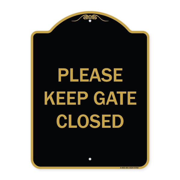 Designer Series-Please Keep Gate Closedplease Keep Gate Closed, 24" x 18", BG-1824-9789